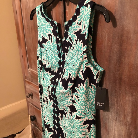 Crown & Ivey turquoise and navy dress - Picture 3 of 6